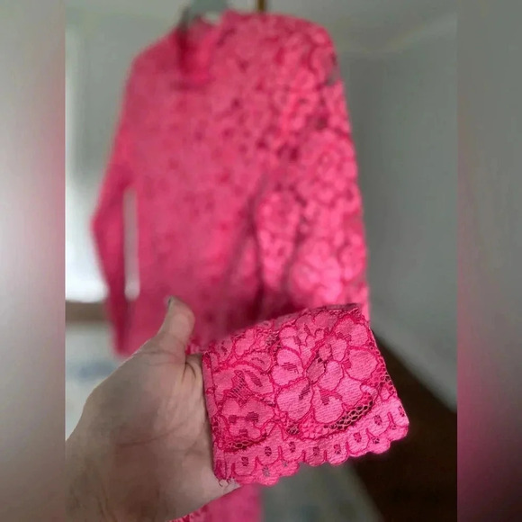 New H&M Floral Lace Dress Mini Coquette Romantic Event Wedding Spring Summer Y2K - Picture 8 of 13